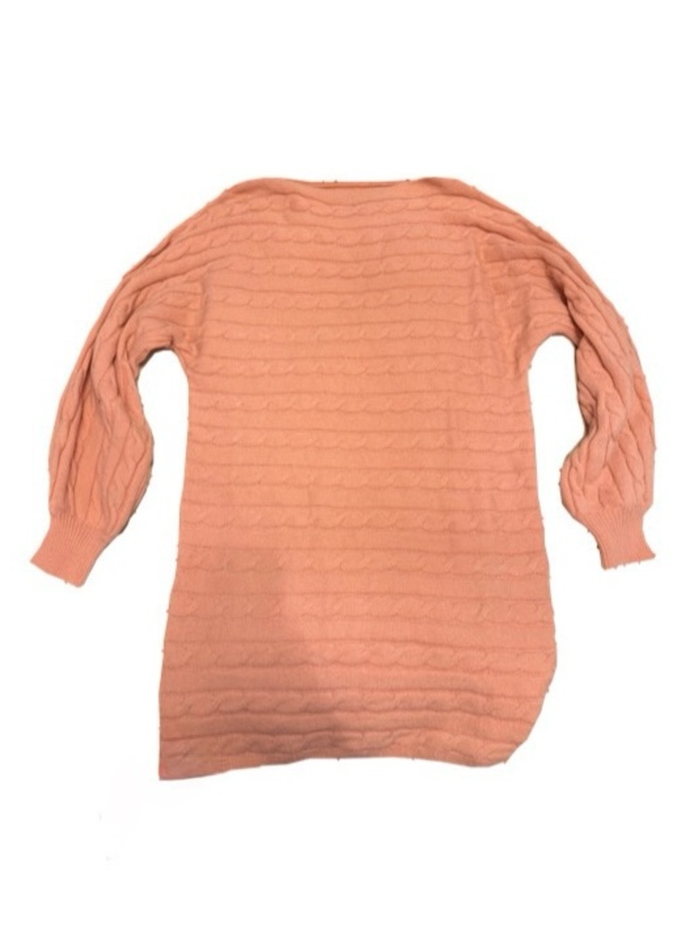 Women’s Cable Knit Sweater - Peach Pink